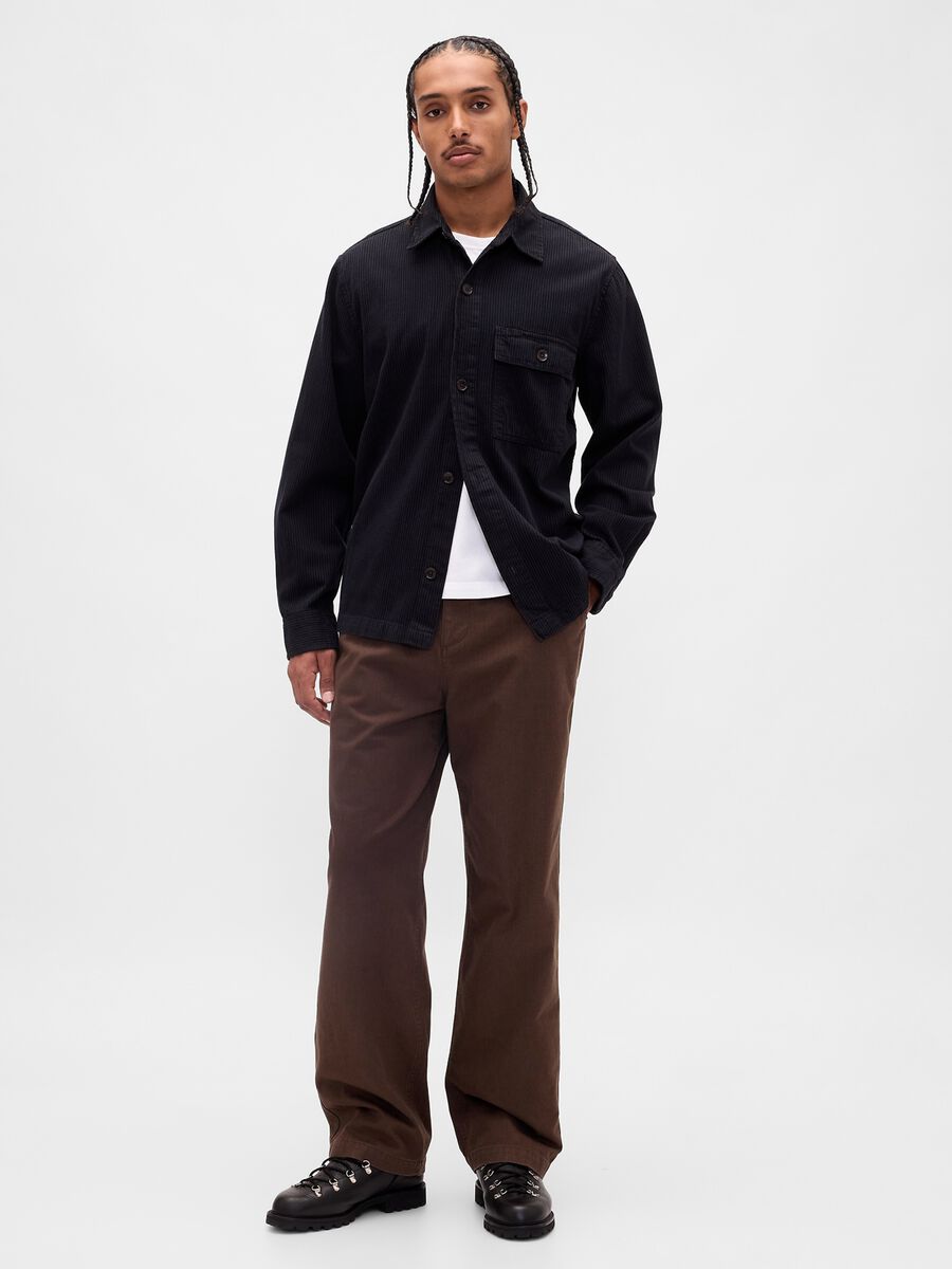 Brown Cotton Trousers_0
