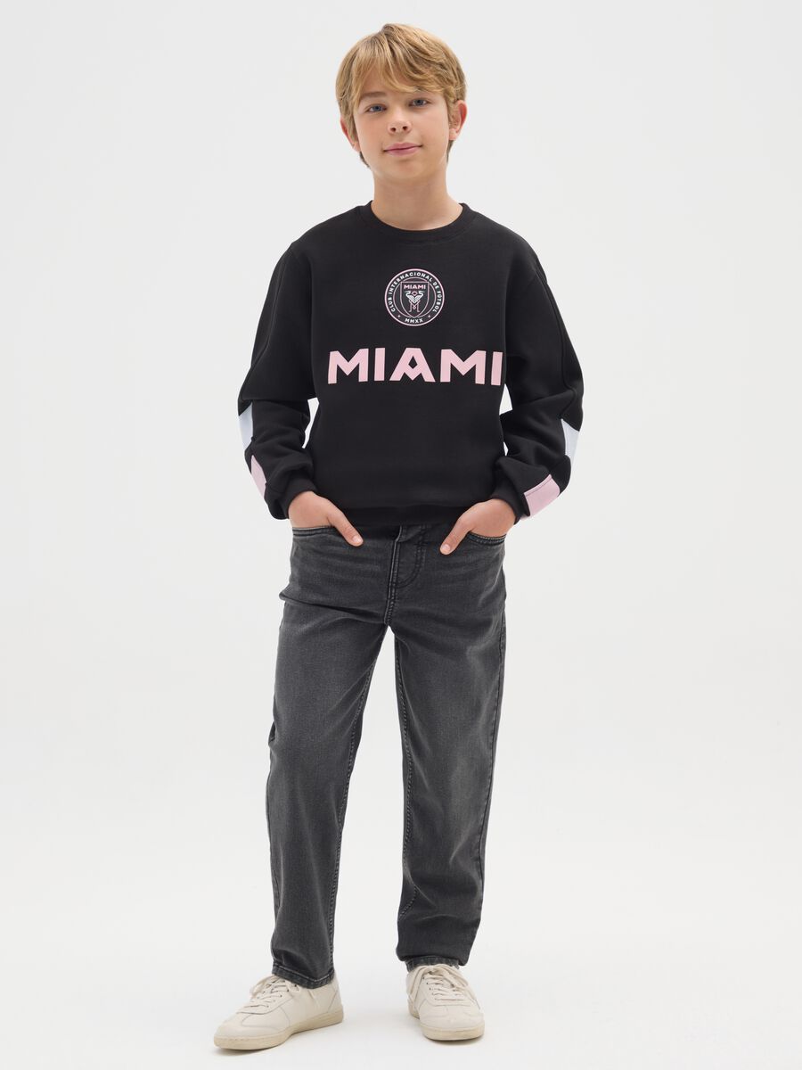 Boys' Black Comfort Denim Trousers_0