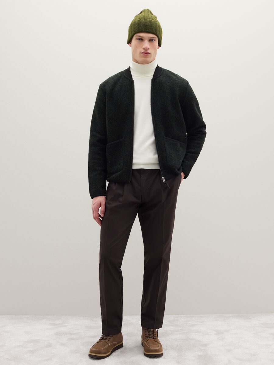 Green Wool Blend Hat_0