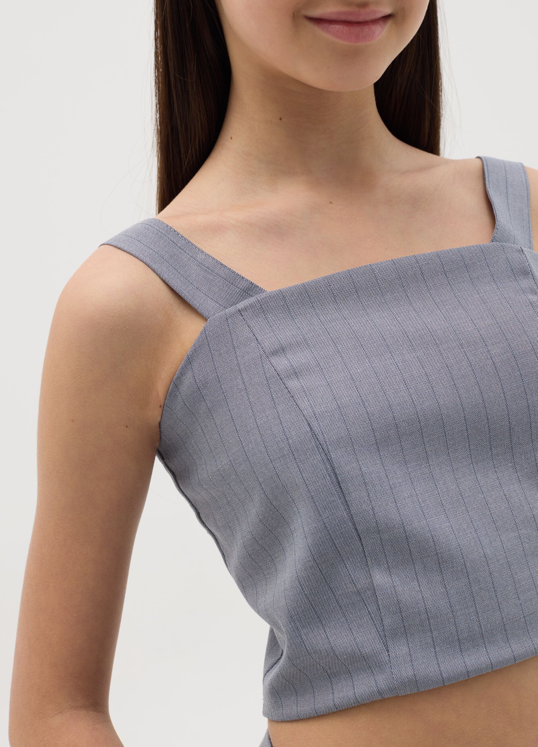 Top with striped pattern