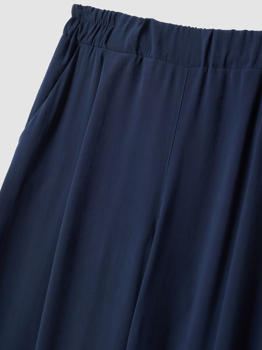 Blue viscose-blend palazzo trousers_1