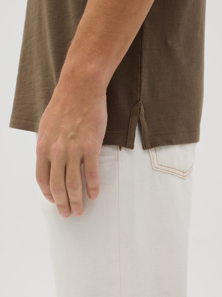 Brown pure cotton polo by Ovs_3