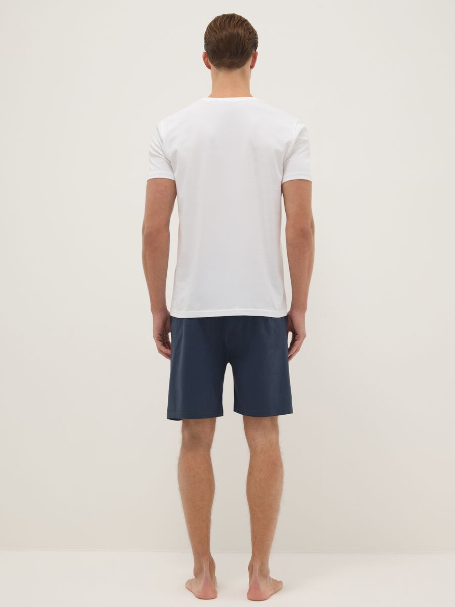 Multicoloured short pyjamas in pure cotton regular fit with print_2