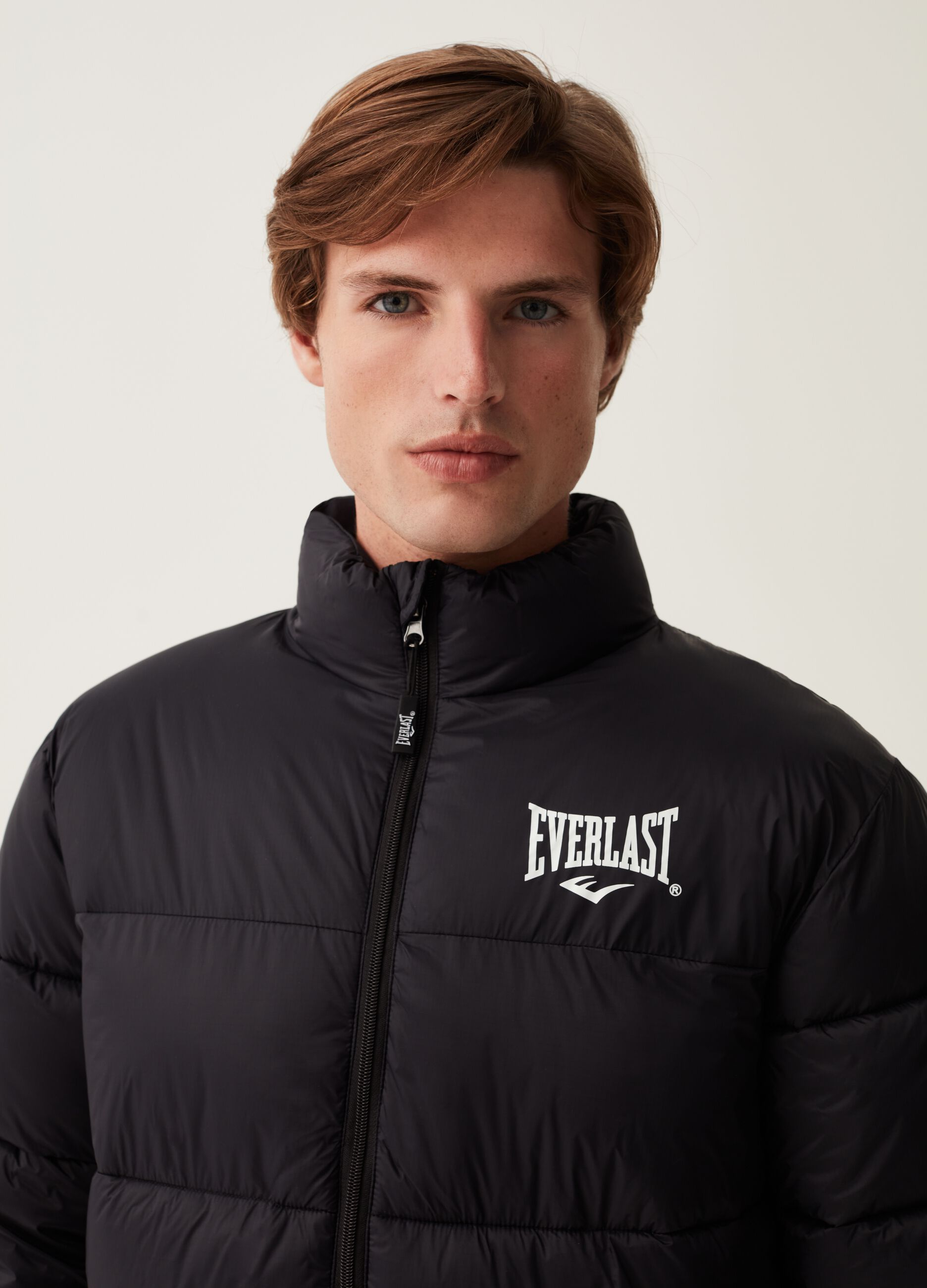 Piumino full-zip con stampa logo_1