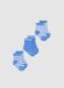 Baby Socks Tripack Set in Multicolour Cotton Blend_0