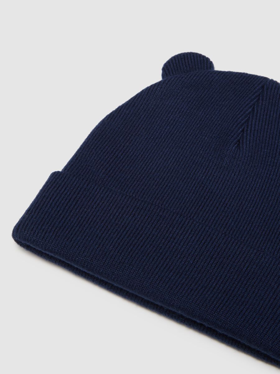 Blue Baby Hat with Ears_1