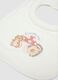 Two-pack of beige and white organic cotton-blend bibs with embroidery_2