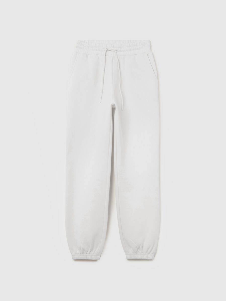 Fleece joggers with drawstring_4