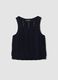 Blue pure-cotton crochet tank top_4