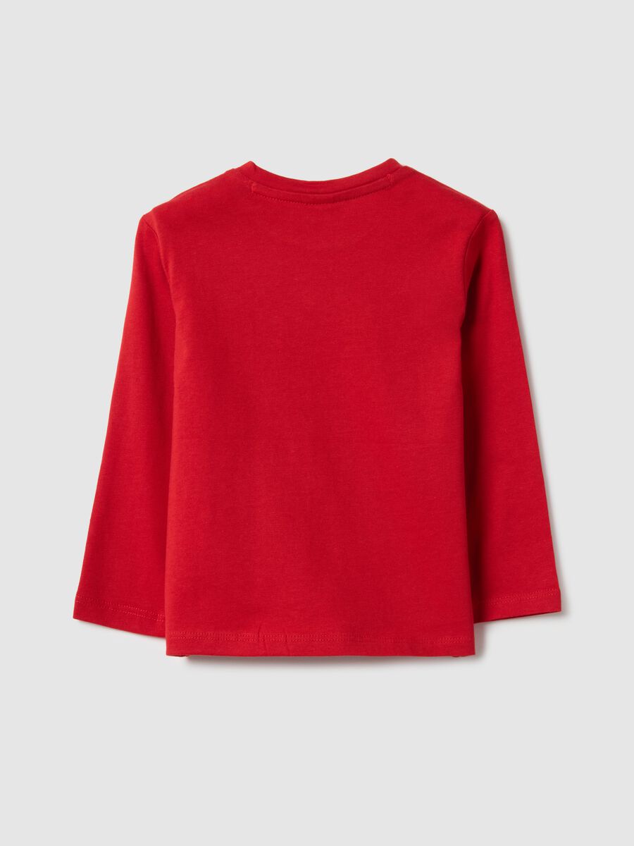 Red pure cotton regular fit toddler T-shirt with tiger_1