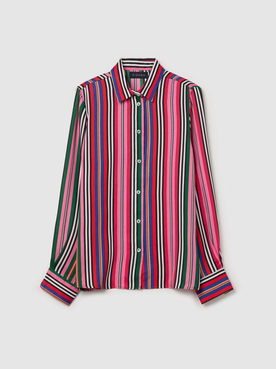 Fluid shirt with multicoloured stripes_4