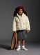 Piumino The Iconic Puffer bianco panna  da bambina con cappuccio_0
