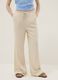 Beige viscose and linen-blend relaxed-fit jogger trousers_1