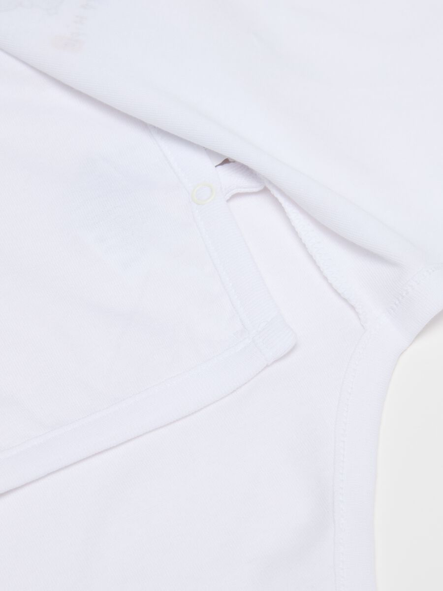 Two-pack bodysuits in organic cotton with V neck_2