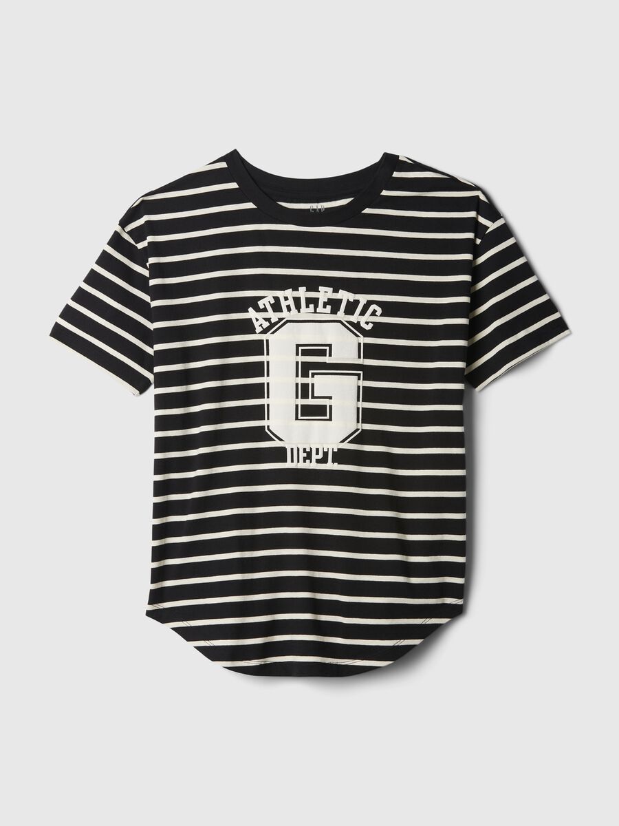 Organic cotton T-shirt with Athletic Dept. logo print_4
