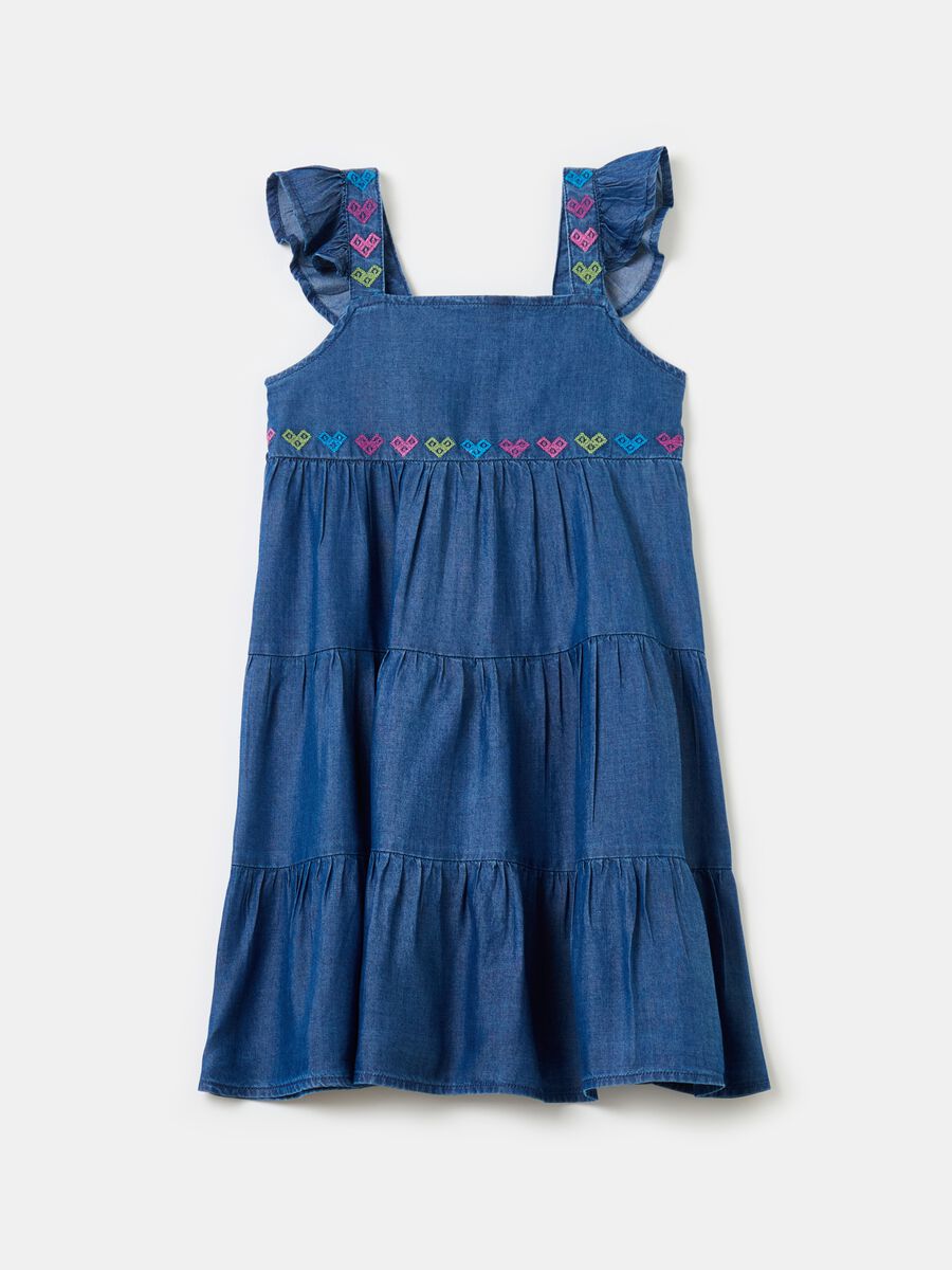 Lyocell dress with hearts embroidery_0