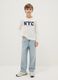 Boy's pure cotton blue baggy fit jeans_0