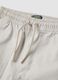 Beige pure cotton shorts with elasticated waistband_2