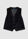 Black waistcoat with lining and regular fit buttons_5