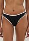 Slip da mare in tessuto elasticizzato nero con bordi bianchi_1