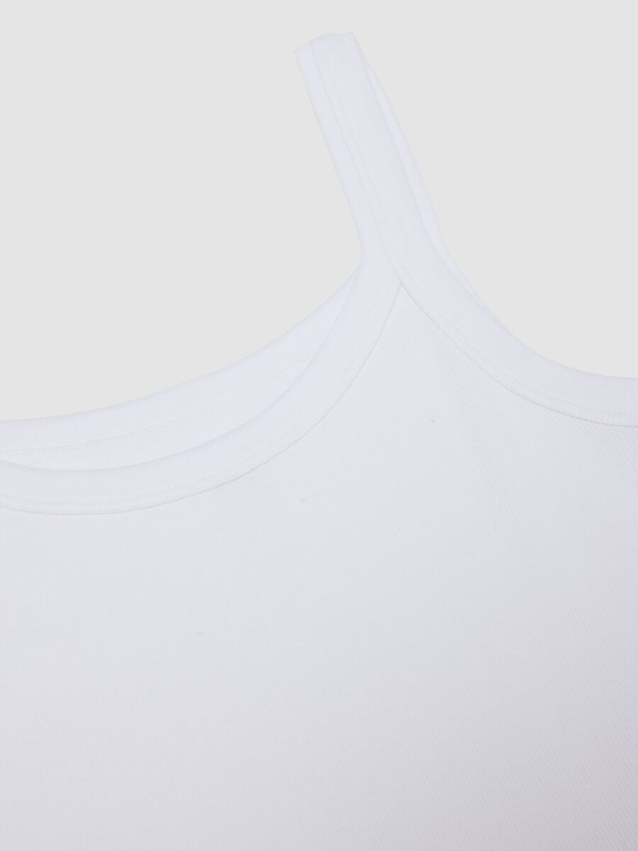 Canotta in puro cotone bianca regular fit con spalla larga_5