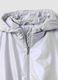 Grey hooded rain jacket with zip for girls_6