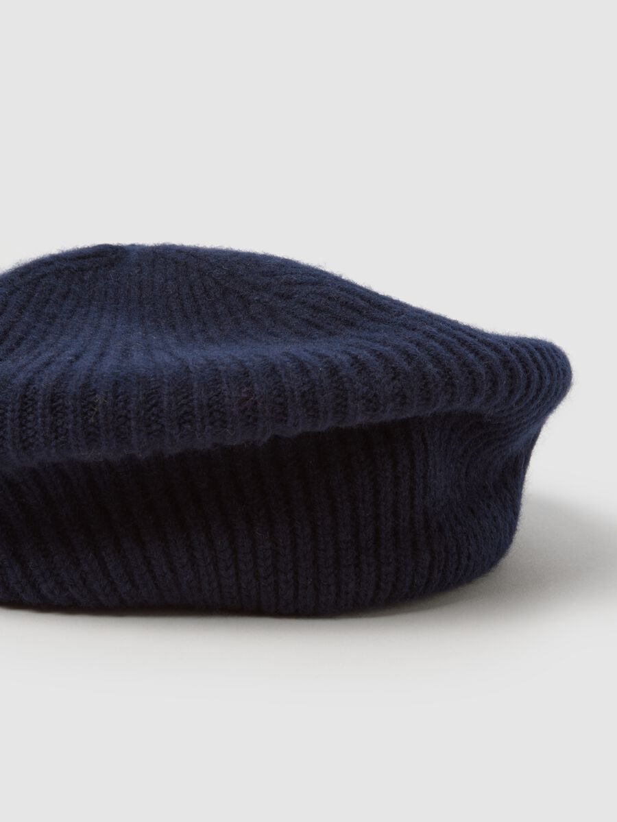 Girl's Pure Blue Wool Beret_2
