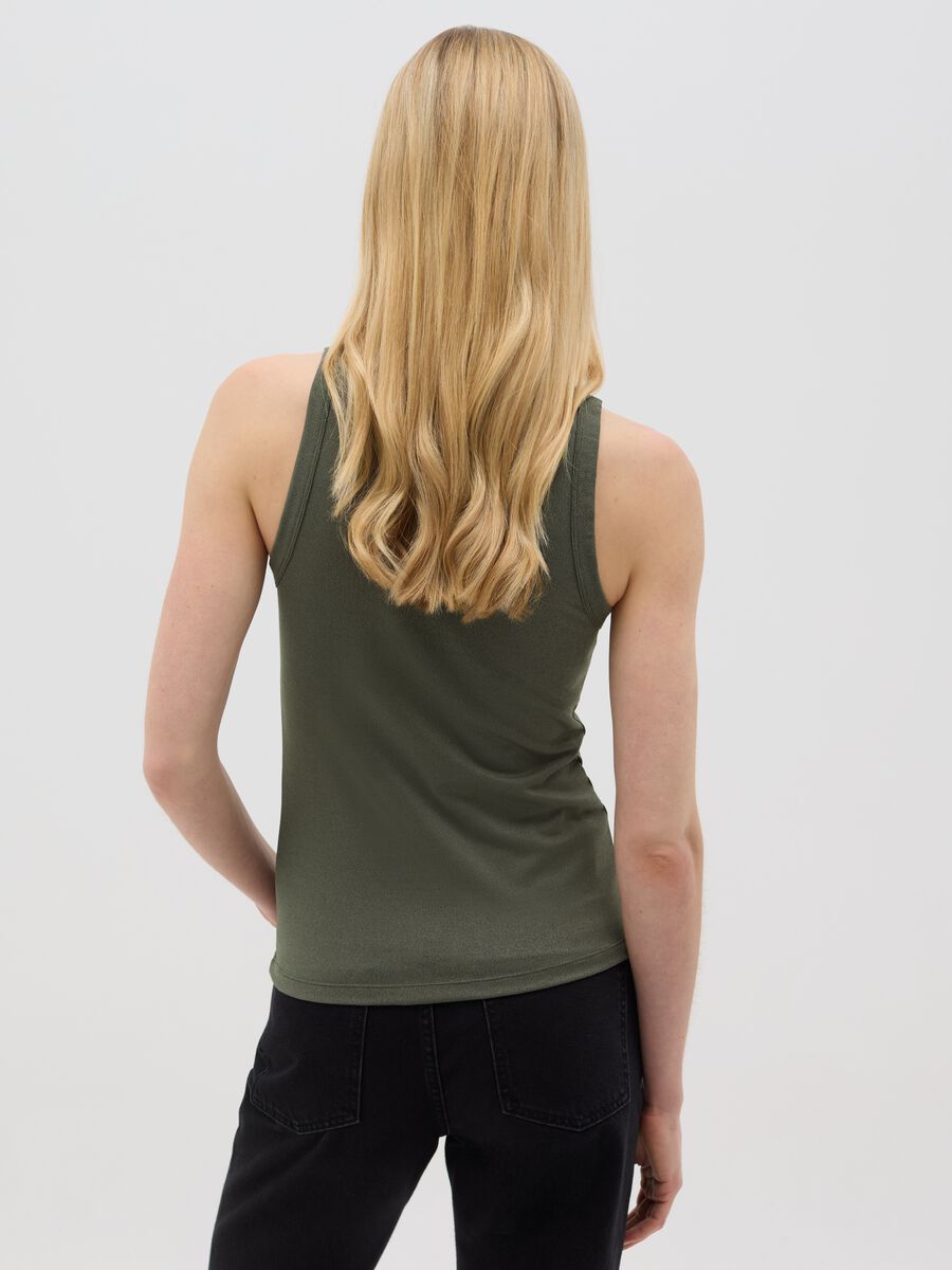 Green Stretch Jersey Tank Top by Ovs_2