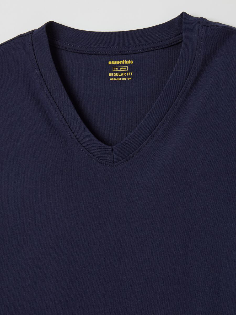Cotton V-neck T-shirt_5