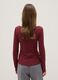 Red long-sleeved pure cotton T-shirt regular fit_2