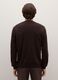 Brown crew neck pullover in pure lambswool regular fit_3