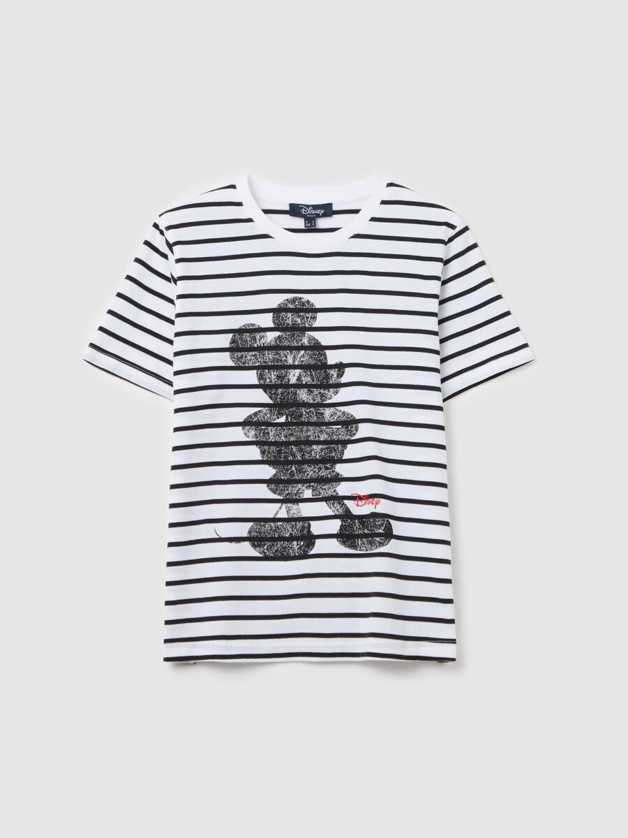 Striped T-shirt with Mickey Mouse print_4