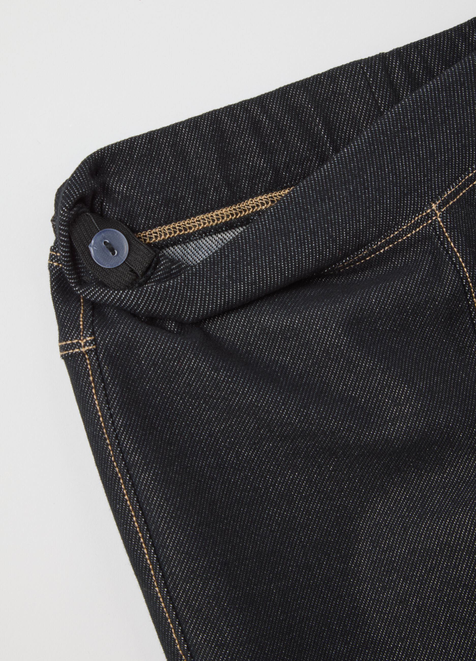 Leggings da bambina in misto cotone denim skinny