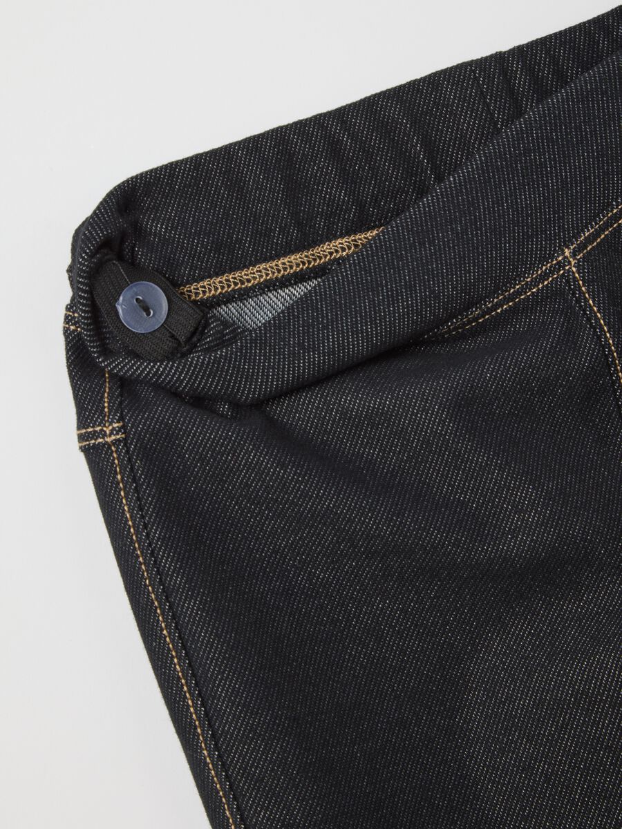 Girls' skinny denim cotton blend leggings_3