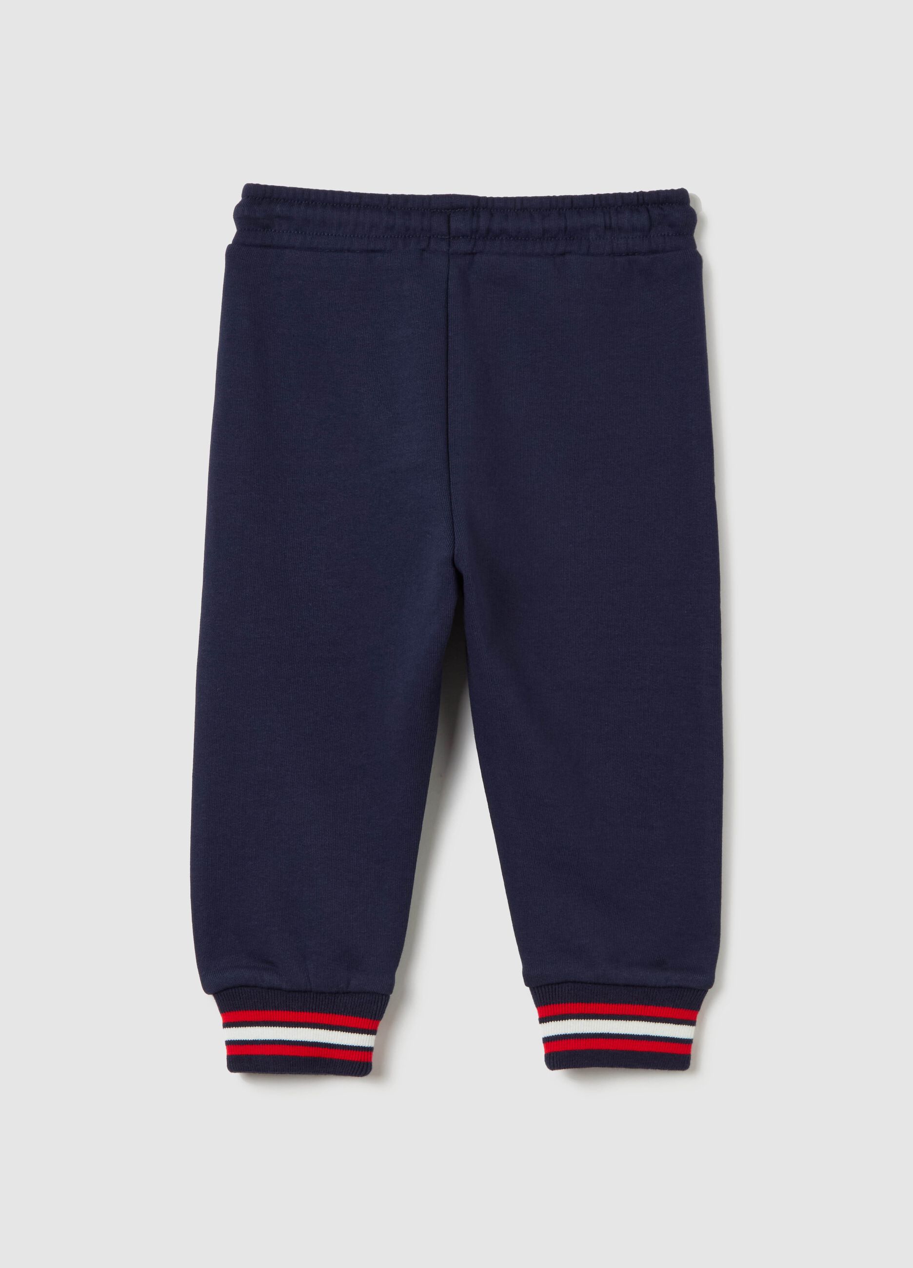 Cotton joggers with drawstring and Mickey Mouse print