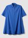 Blue pure cotton shirt dress_4