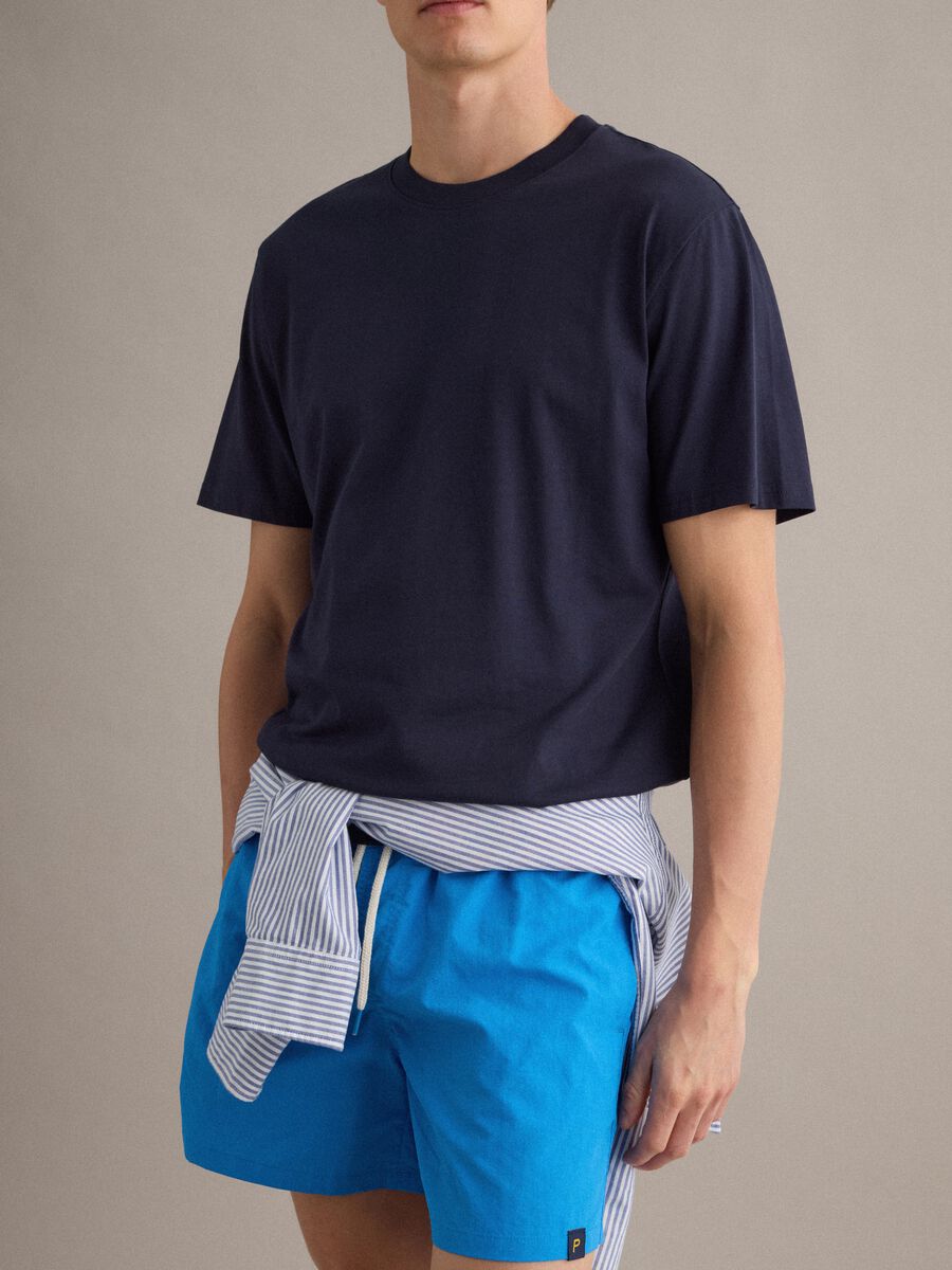 Boxer da mare azzurri con vita elasticizzata e coulisse_3