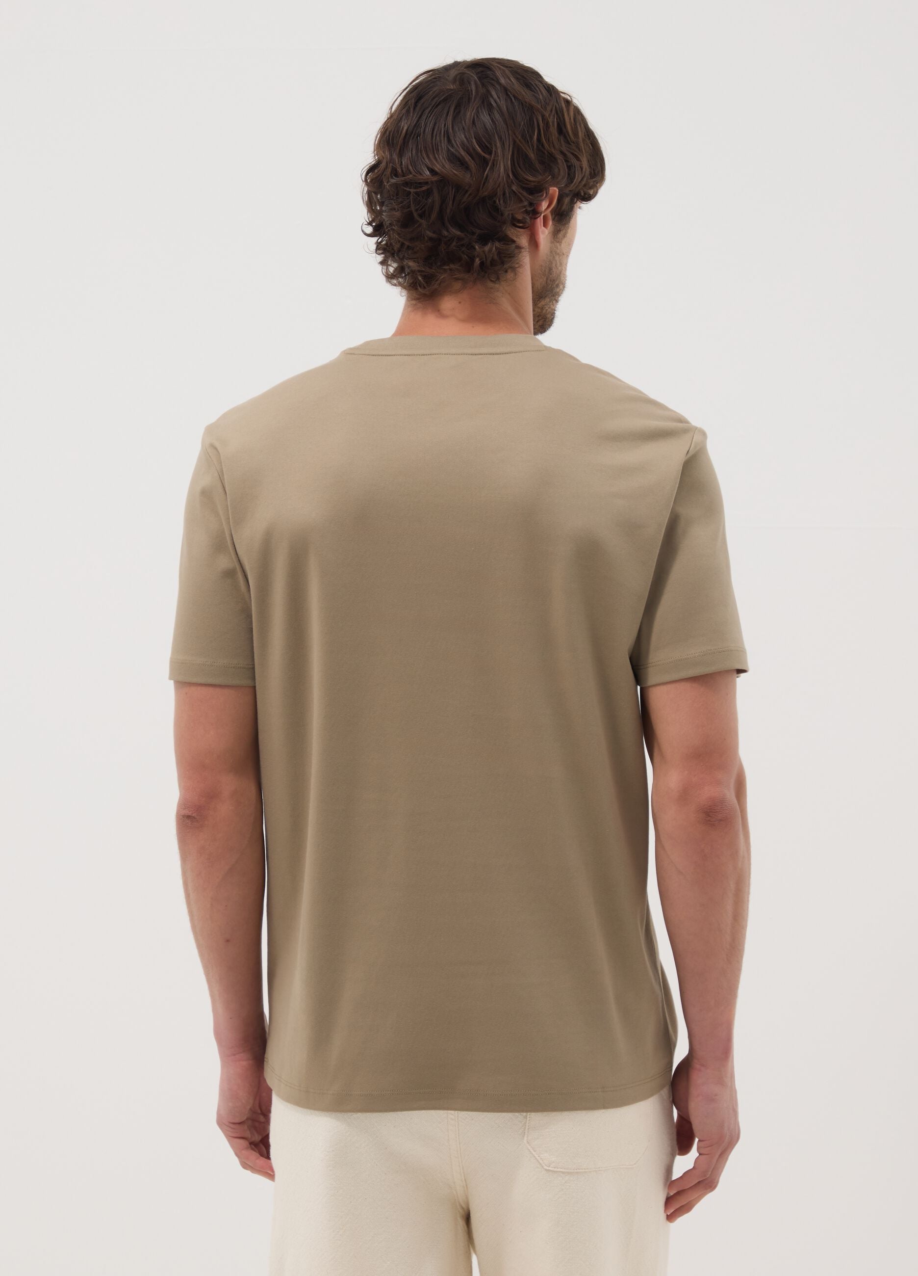 Beige pure cotton T-shirt