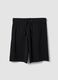 Black relaxed-fit cotton-blend shorts_4