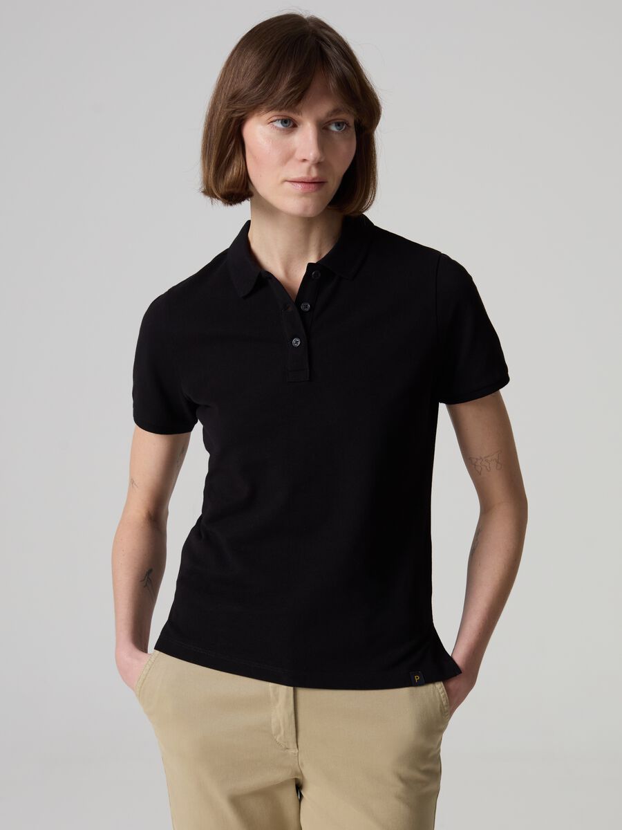 Cotton pique polo shirt_0