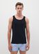 Men's Black Pure Cotton Vest_0