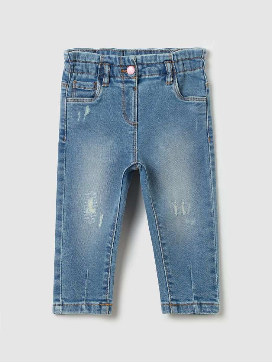 Baggy-fit jeans with five pockets and abrasions_0
