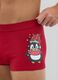 Red Christmas boxers in pure cotton with regular fit and print_3