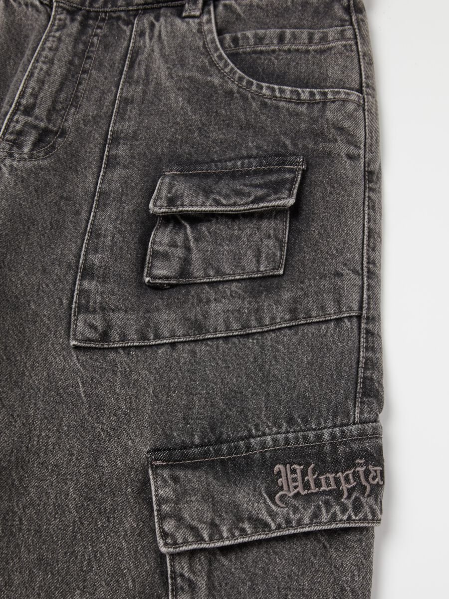 Denim Cargo Pants Vintage Grey_7