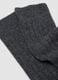 Long grey socks in wool, viscose and stretch cashmere_2