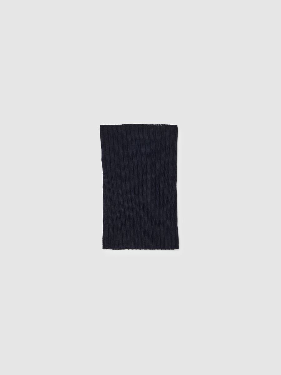 Ribbed knit neck warmer_0