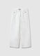 Girls' white straight cotton and Lyocell trousers - regular fit_3
