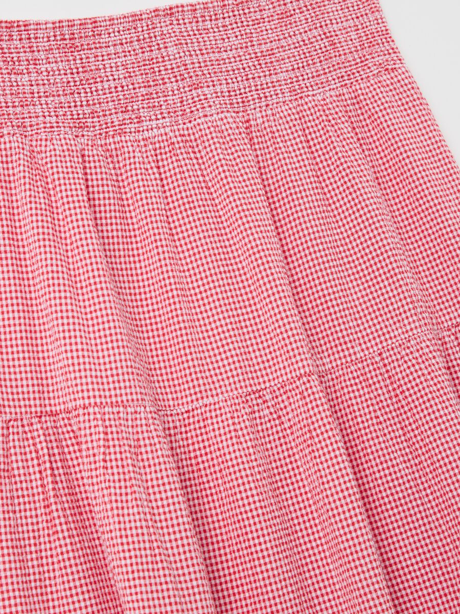 B.Angel long white and red tiered skirt in seersucker_5