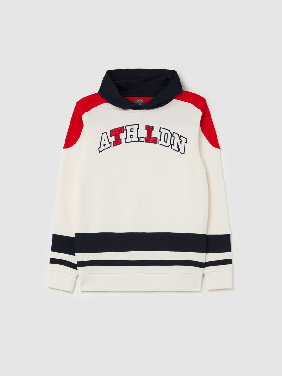 Sweatshirt with hood and "ATH.LDN" embroidery_3