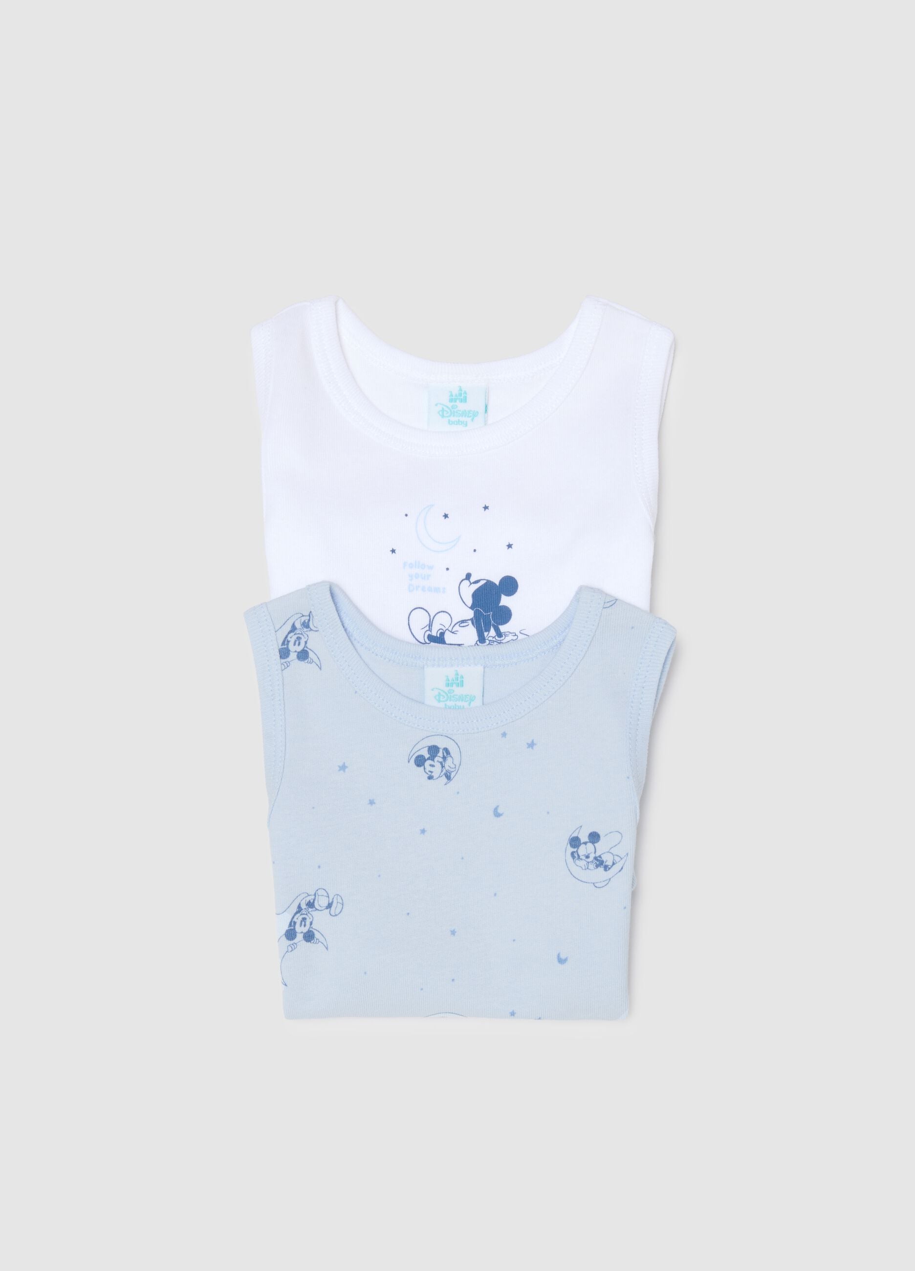 Bipack body in puro cotone multicolor da neonato con stampe Topolino